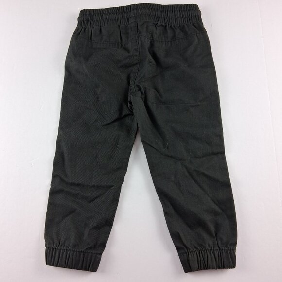 H&M Pull-On Cotton Twill Joggers Pants Boys Size 2T Black Drawstring Pockets - Picture 4 of 6